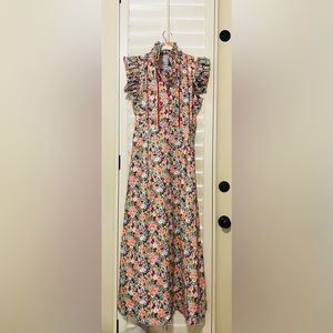 Sue Sartor multicolor floral ditsy dress M